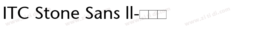 ITC Stone Sans ll字体转换